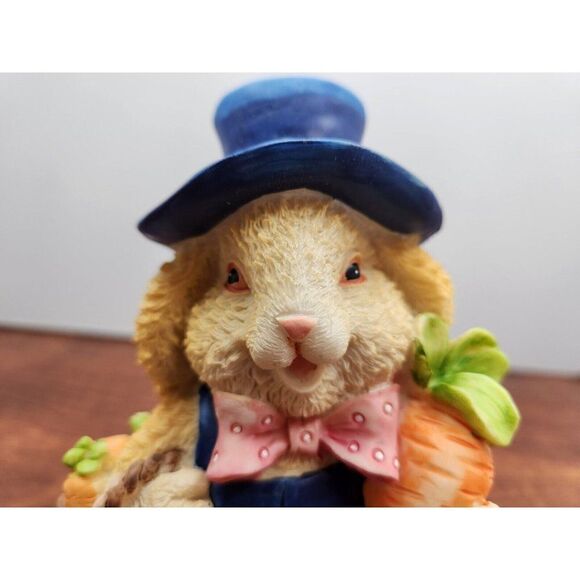 Easter Polyresin Bunny Rabbit 7.5” Tabletop Figure Display Holiday Decor - Picture 12 of 13